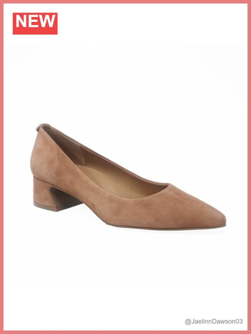 Women's Suede Pointed Toe Block Heel Pumps Breathable Leather Lining